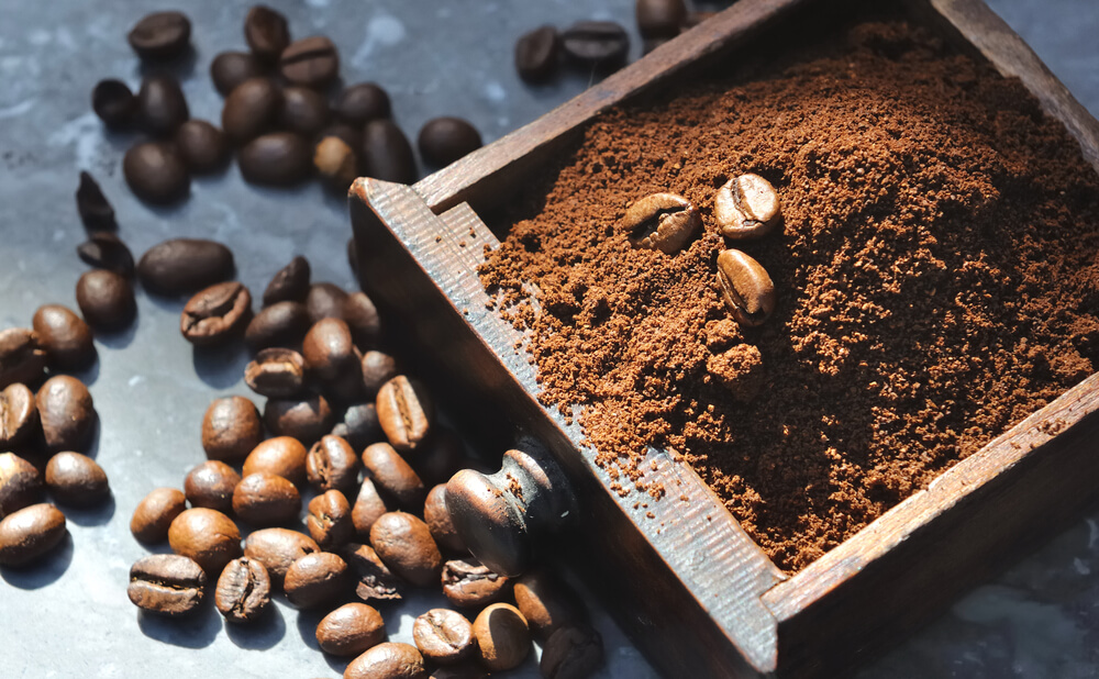 ground coffee beans meaning