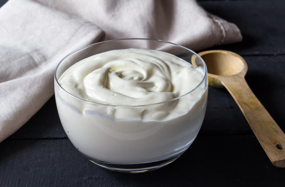 creamy cheese in a bowl