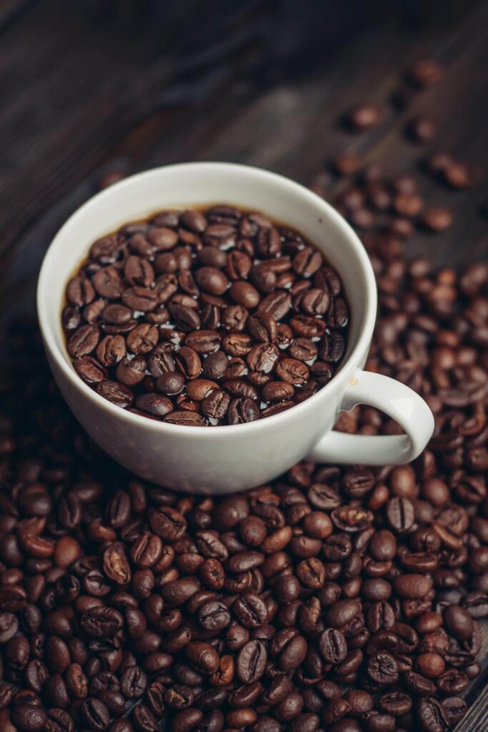 Coffee beans cup aroma morning Arabica drink