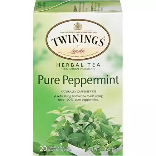 Twinings Pure Peppermint Herbal Tea Bags, 20 Count (Pack Of 1)