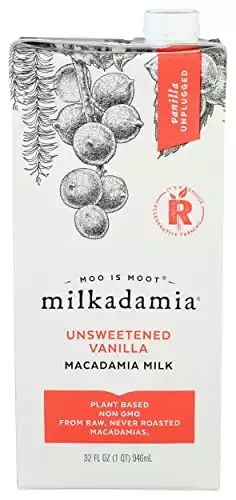 Milkadamia, Macadamia Milk Unsweetened Vanilla, 32 Fl Oz