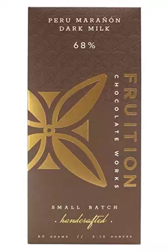 Fruition Chocolate Works, Chocolate Bar Dark Milk Maranon Canyon 68%, 2.12 Ounce