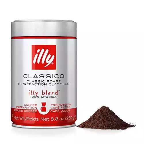 illy Classico Ground Drip Coffee, Medium Roast