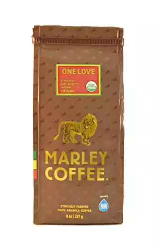 Organic One Love, Ethiopian YirgaCheffe Ground Coffee, 8 Ounce