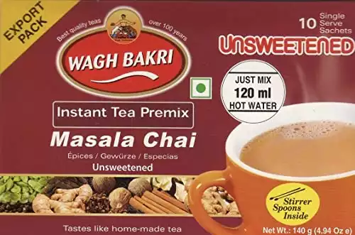 Wagh Bakri Instant Masala Chai Tea Unsweetened