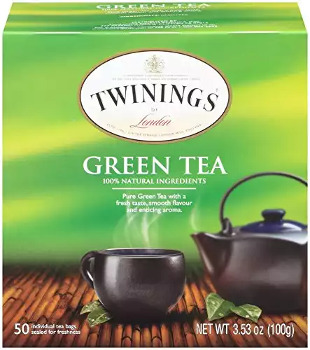 Twinings Pure Green Tea Bags, 50 Count (Pack Of 6)