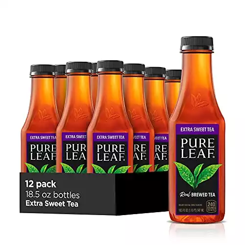 Pure Leaf Iced Real Brewed Black Tea, Extra Sweet, 18.5 Fl Oz (Pack of 12)