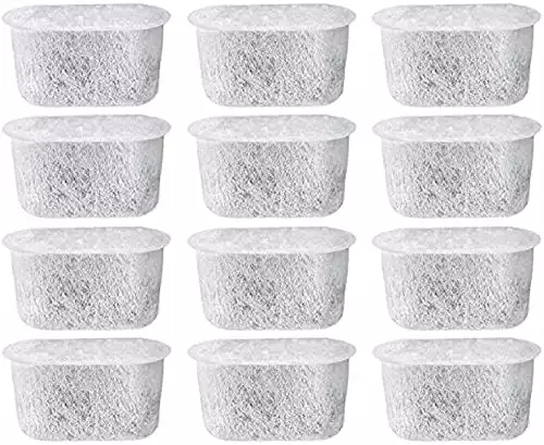 PURE GREEN 12-Pack of Cuisinart Compatible Replacement Charcoal Water Filters for Coffee Makers - Fits all Cuisinart Coffee Makers