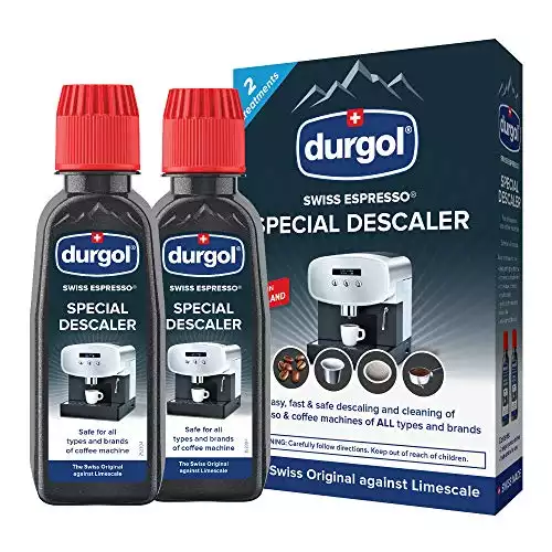 Durgol Swiss Espresso, Descaler and Decalcifier for All Brands of Espresso Machines and Coffee Makers, 4.2 Fluid Ounces (Pack of 2)