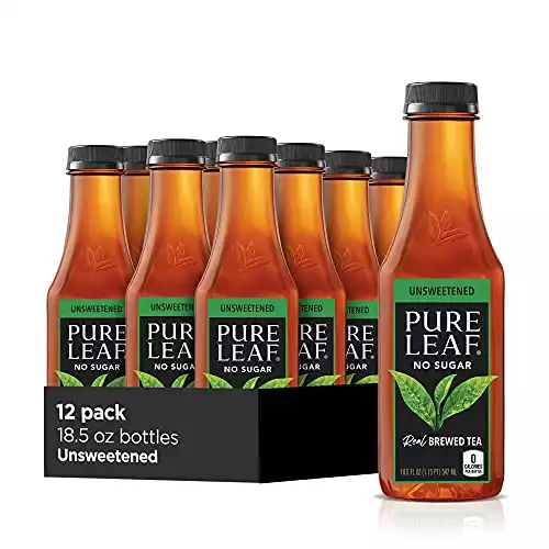 Pure Leaf Iced Tea, Unsweetened Black Tea, 18.5 Oz Bottles (12 Pack)