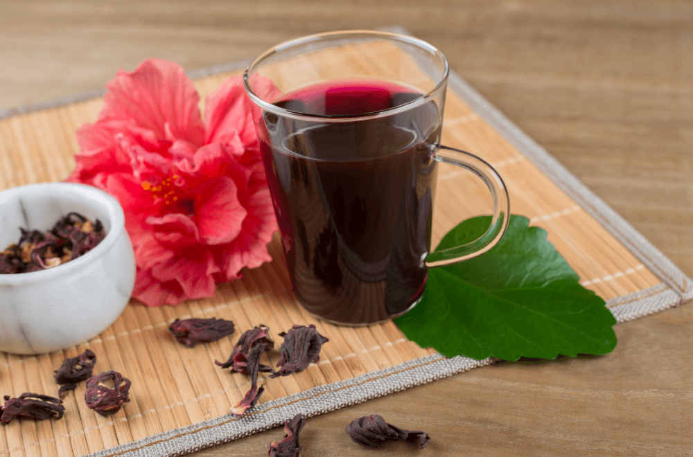 Hibiscus Tea in a mat