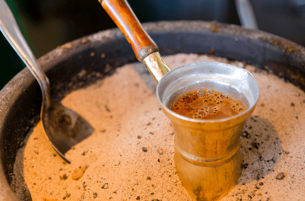 The authentic way of making coffee in Greece