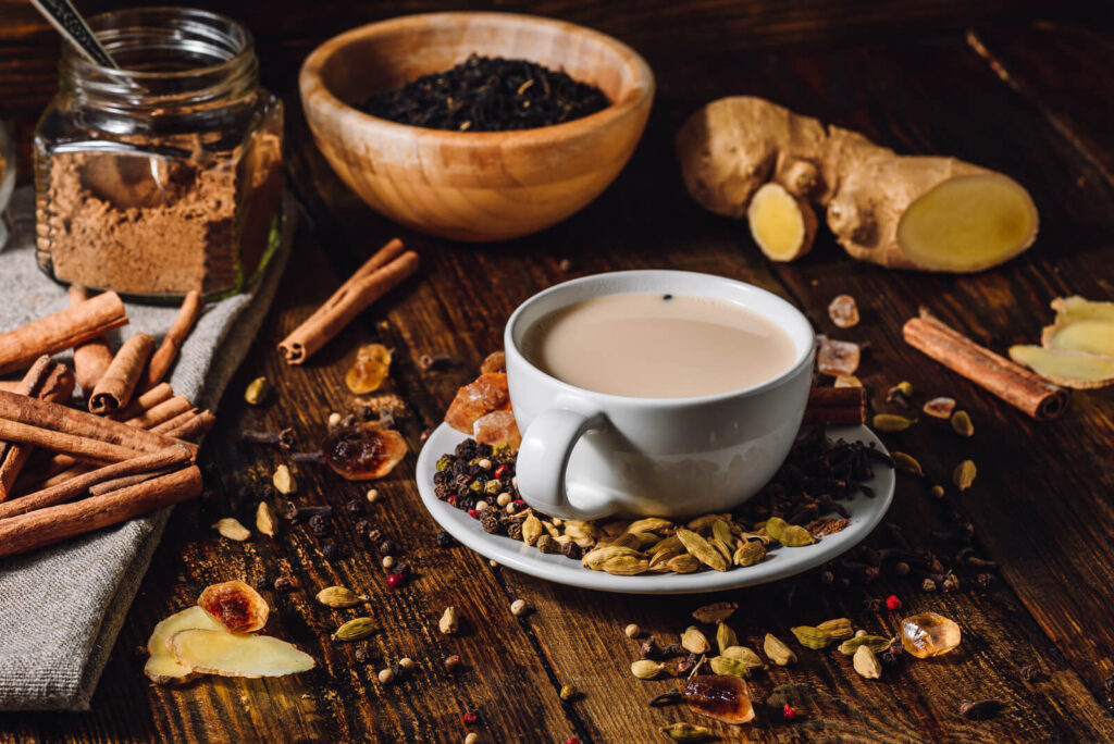 Masala Chai with Different Ingredients