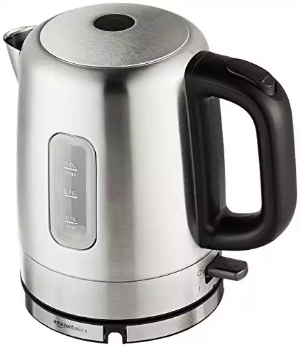 Amazon Basics Stainless Steel Portable Fast, Electric Hot Water Kettle