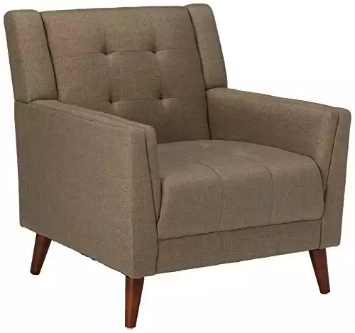 Christopher Knight Home Evelyn Mid Century Modern Fabric Arm Chair