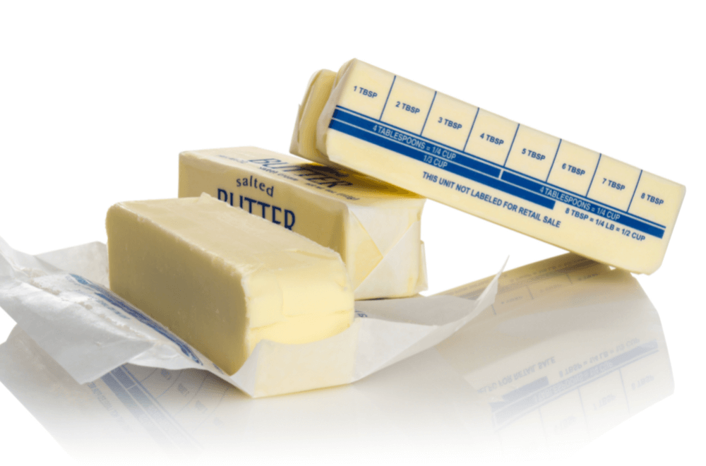 Blocks of salted butter