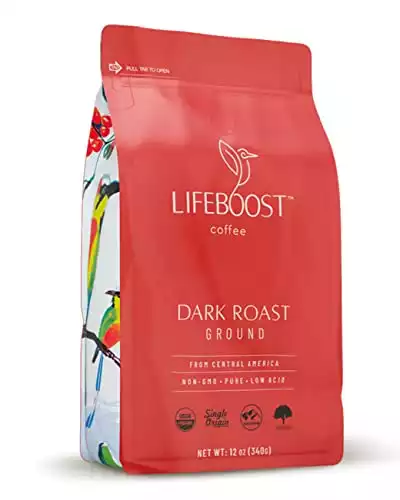 Lifeboost Coffee Dark Roast Ground Coffee