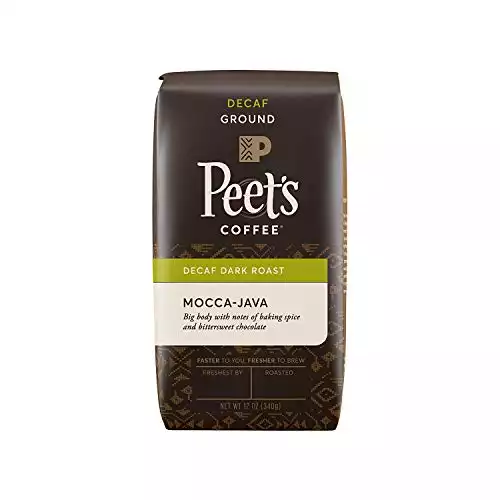 Peet's Coffee Decaf Mocca Java Ground, 12 oz