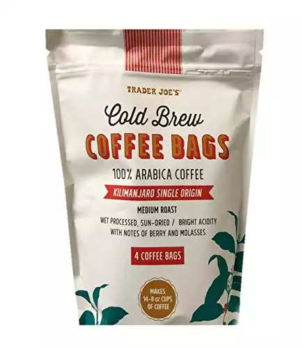 Trader Joe's Cold Brew 100% Arabica Medium Roast Coffee Bags (4 Coffee Bags)