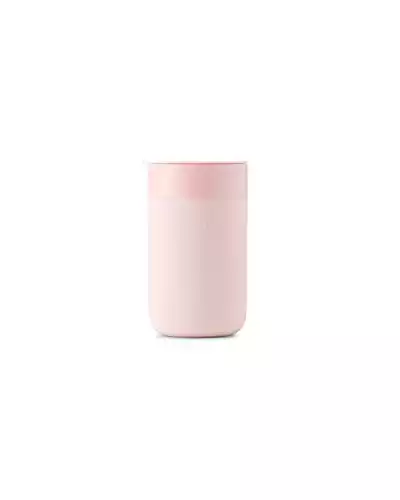 W&P Porter Ceramic Mug w/ Protective Silicone Sleeve, Blush 12 Ounces