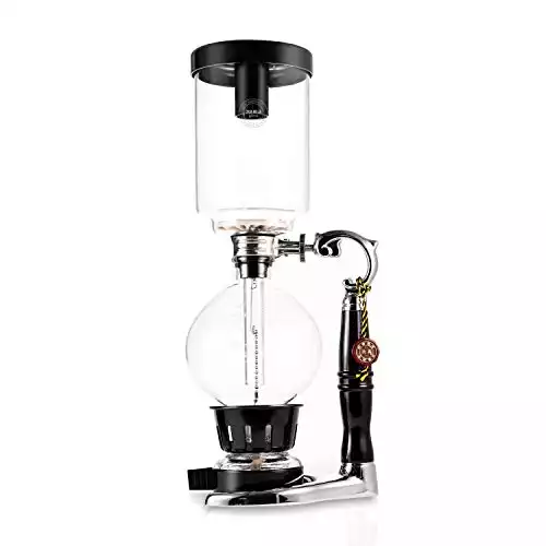 Yama Glass Siphon Vacuum Coffee Maker, 20-Ounce, Clear