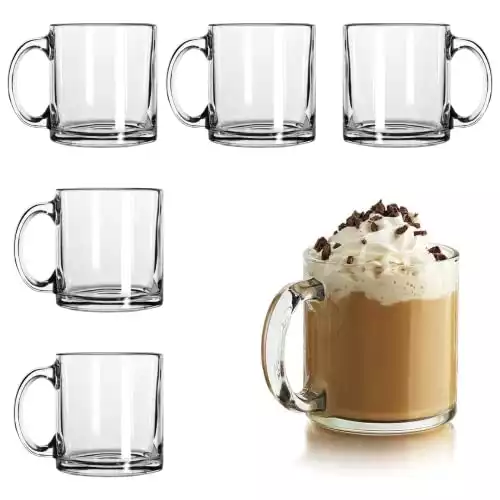 Libbey Clear Glass Coffee Mugs