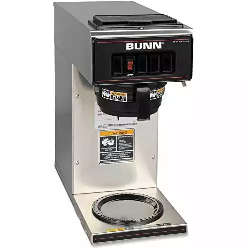 BUNN VP17-1SS Pourover Coffee Brewer with 1-Warmer, Stainless Steel, Silver