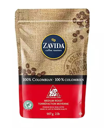 Zavida Coffee 100% Colombian Whole Bean