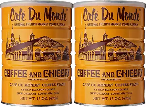Cafe Du Monde Coffee Chicory, 15 Ounce Ground, Pack of 2