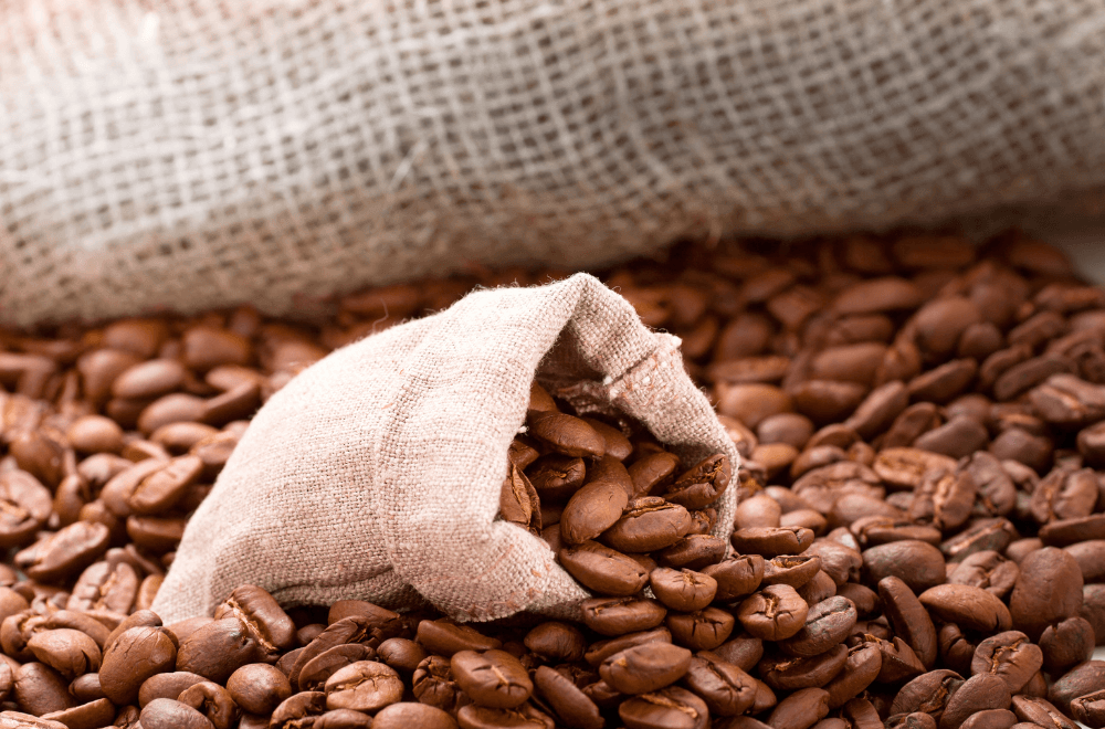 A bag of single-origin coffee
