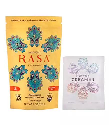 RASA Original Adaptogenic Coffee Alternative & Crème de la Creamer Bundle | Ayurveda Mushroom Wellness Tonic & Adaptogen Powdered Non-Dairy Creamer with MCT Oil