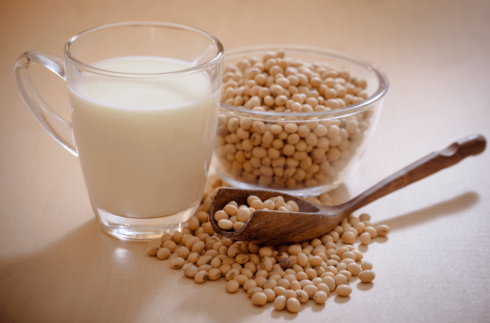 Soy milk with beans