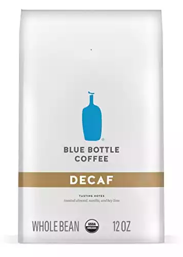 Blue Bottle Whole Bean Organic Coffee, Decaf, Medium Roast, 12 oz bag
