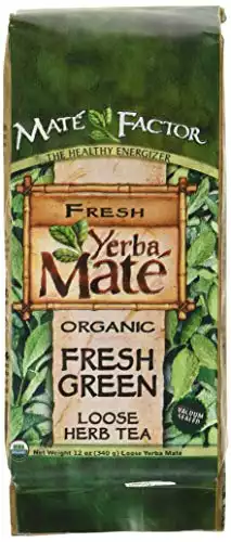 Mate Factor Organic Yerba Mate, Original Fresh Green, 12 Ounce