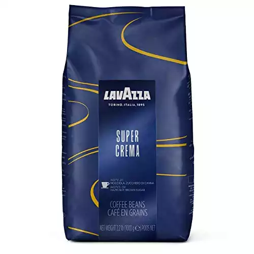 Lavazza Super Crema Espresso medium roast Whole Bean Coffee, 2.2-pound Bag 2-pack