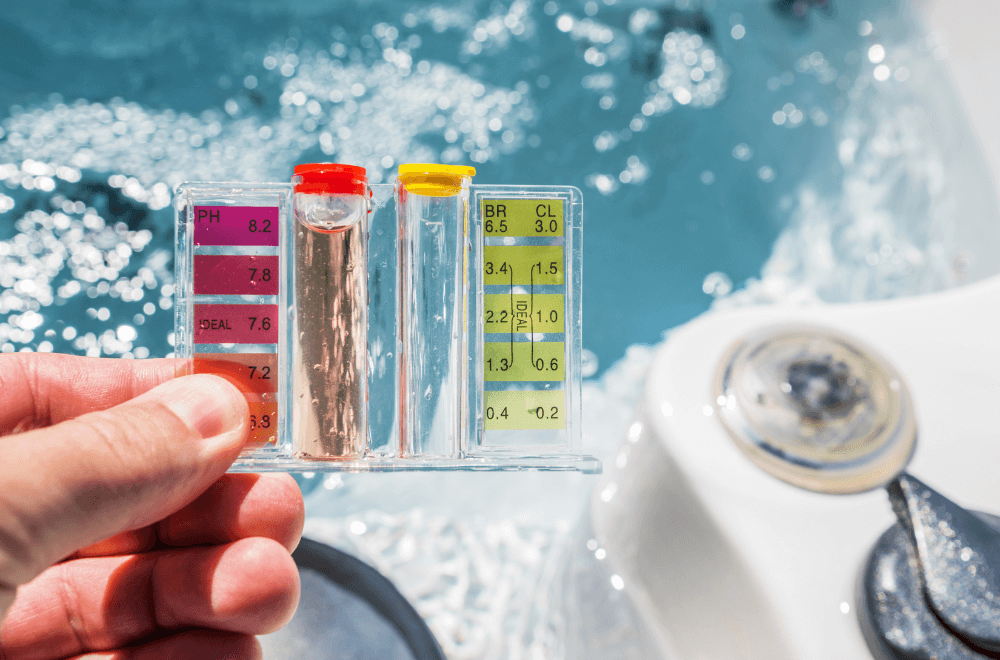 Water quality check using a chemical testing kit