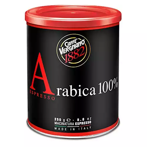 Caffe Vergnano 100% Arabica Espresso Roast, Arabica Fine Ground 8.8 Ounce (Pack of 1)