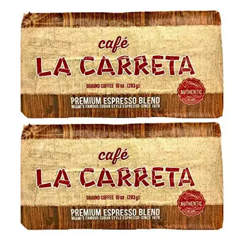 Cafe La Carreta Espresso Coffee 10 oz Miami Cuban-style Espresso