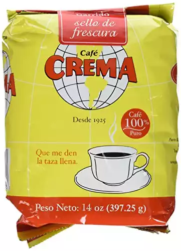 Café Crema Ground Coffee From Puerto Rico 14 Ounce