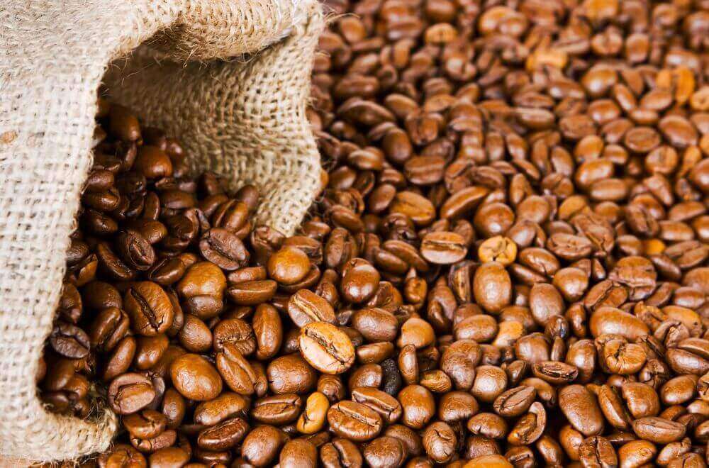 Dark rich espresso coffee beans