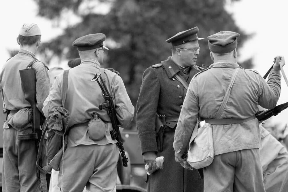 a soldier having a meeting about their plans