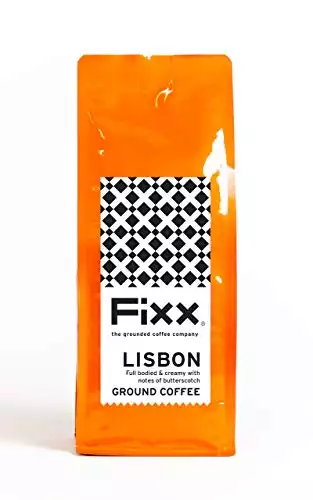 FiXX Lisbon Ground Coffee  Ethically Traded Coffee 100% Arabica Brazilian Coffee Medium Roast 250g