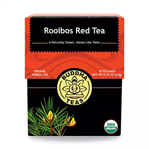 Buddha Teas Organic Rooibos Tea - OU Kosher, USDA Organic, CCOF Organic, 18 Bleach-Free Tea Bags