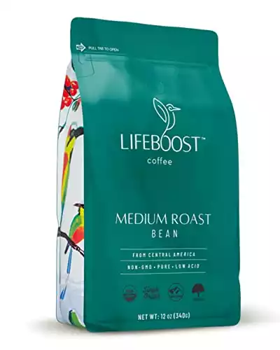 Lifeboost Coffee Whole Bean Medium Roast Coffee