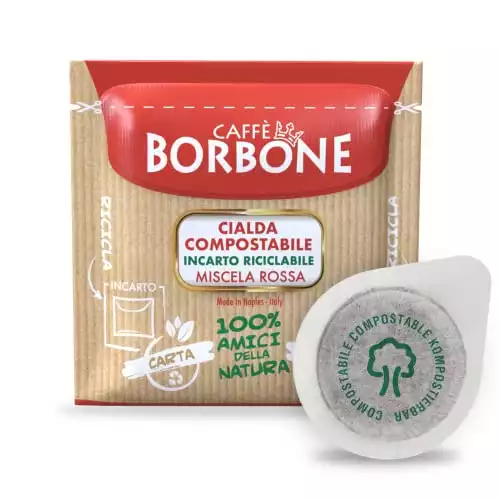 Caffe Borbone 150 Single Served Espresso Coffee Pods, Red Blend, Creamy Espresso with Deliciously Persistent Flavor, Roasted and Freshly Packaged in Italy