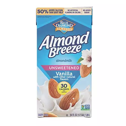 Almond Breeze Dairy Free Almondmilk, Unsweetened Vanilla, 64 FL OZ