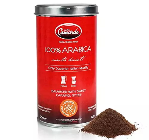 Camardo Italian Coffee - 100% ARABICA Moka + Drip Ground Coffee