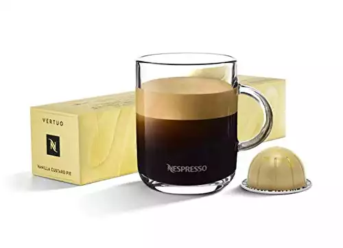 Nespresso Coffee Pods 10 Capsules VertuoLine Vertuo Line Barista Creations 1 Sleeve Single Serve Espresso NEW FLAVORS (10 Pods Vanilla Custard Pie (Vertuoline))