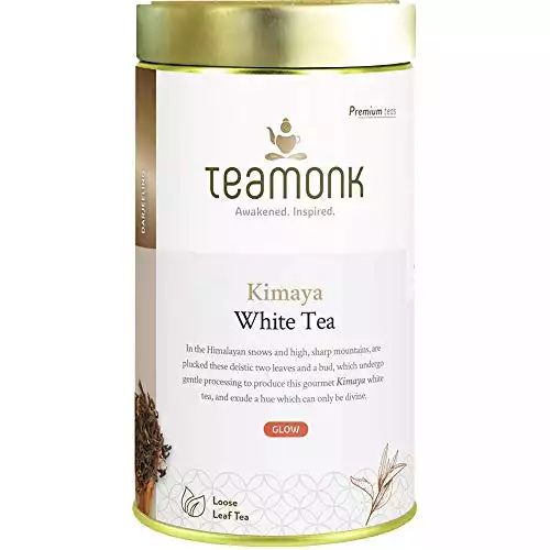 Teamonk Kimaya USDA Certified Organic Darjeeling White Tea Loose Leaf (Makes 75 Cups) - 150 grams