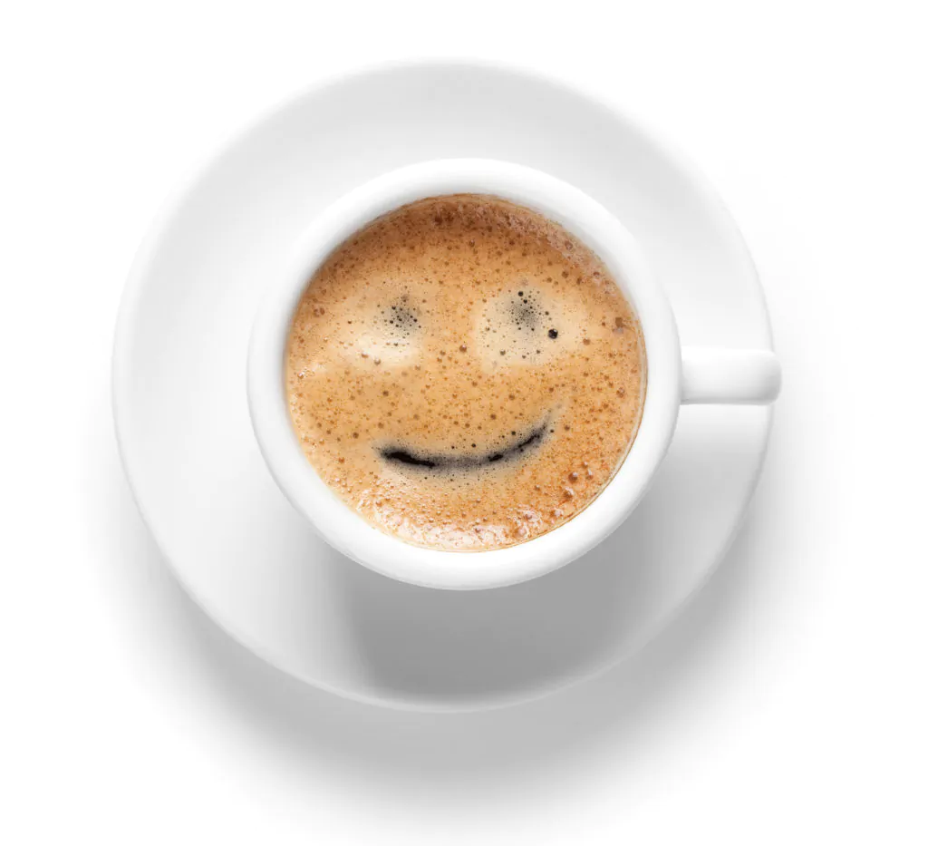 Espresso coffee in a cup.